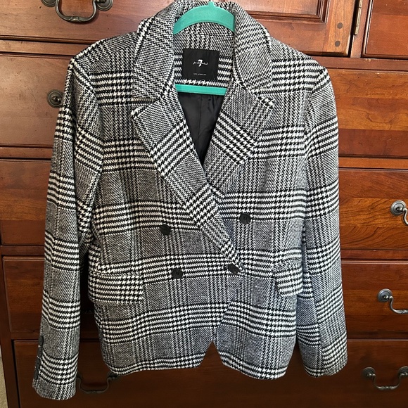 NEW 7FAM plaid jacket L - Picture 1 of 13